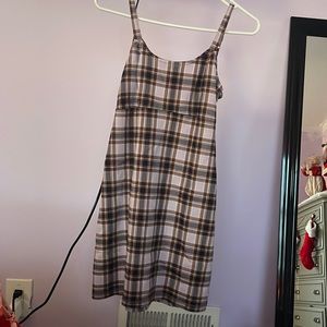 purple, plaid dress never worn